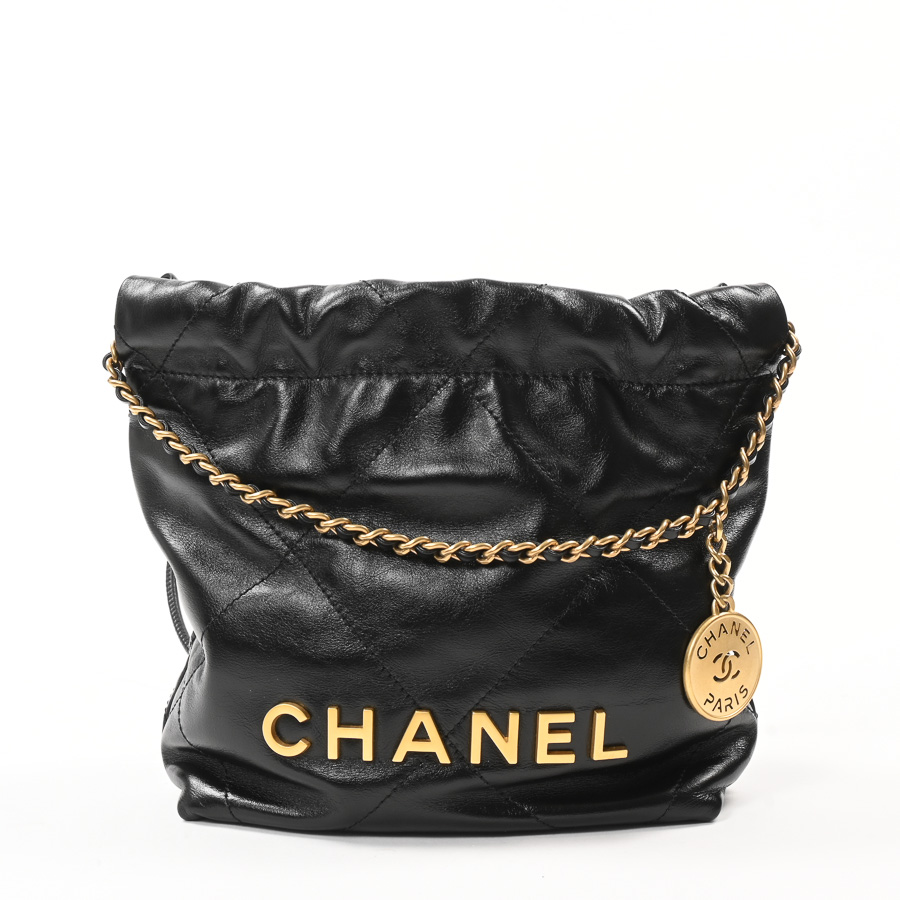 シャネル CHANEL22ミニハンドバッグ ショルダーバッグ AS3980 ブラック レディース