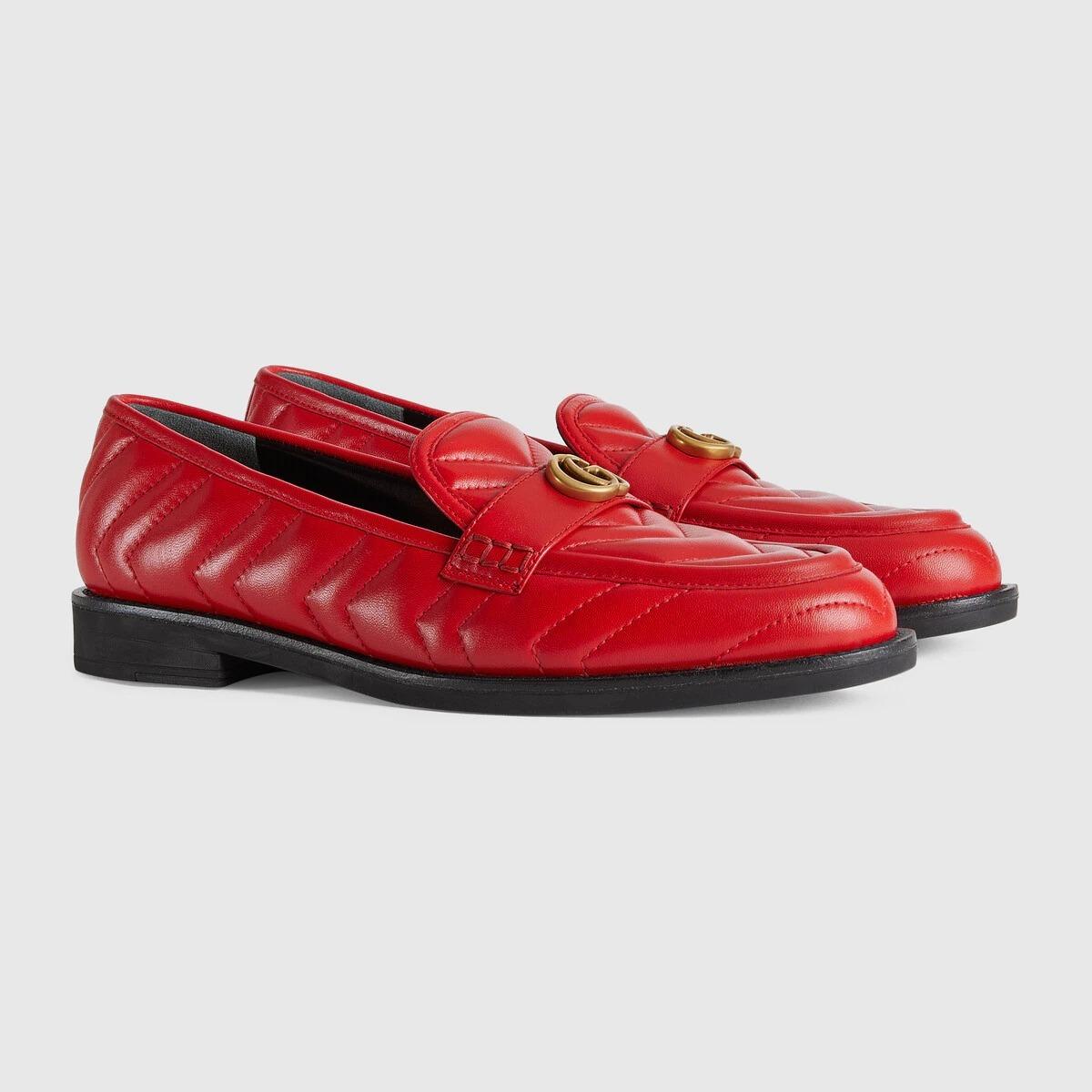 グッチ激安 GUCCI ダブル G レディース ローファー 670399 BKO60 6549