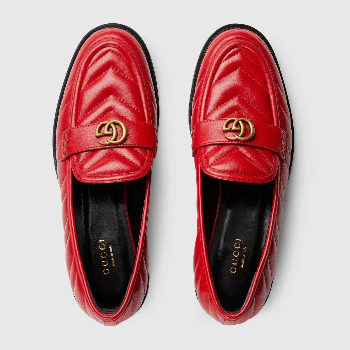 グッチ激安 GUCCI ダブル G レディース ローファー 670399 BKO60 6549