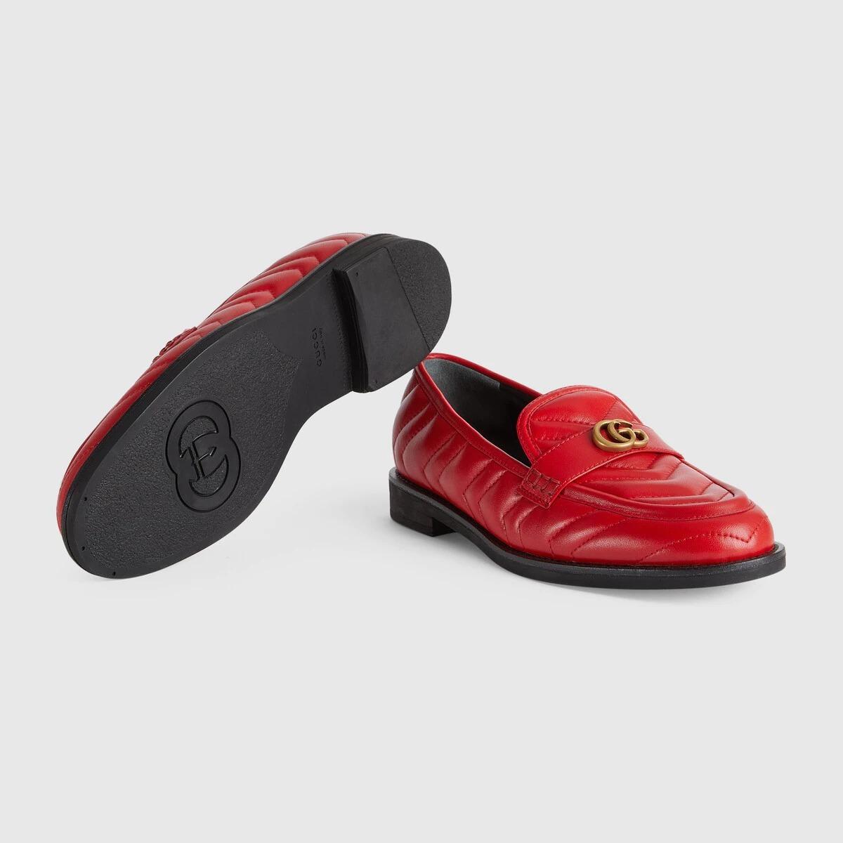 グッチ激安 GUCCI ダブル G レディース ローファー 670399 BKO60 6549