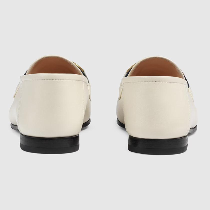 グッチ GUCCI ホースビットウェブ付き*クラシックローファーシューズ ホワイト 631619 CQXM0 9065