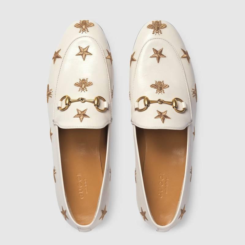 グッチ GUCCI ヨルダーン エンブロイダリー レザーローファー 505281 D3V00 9022