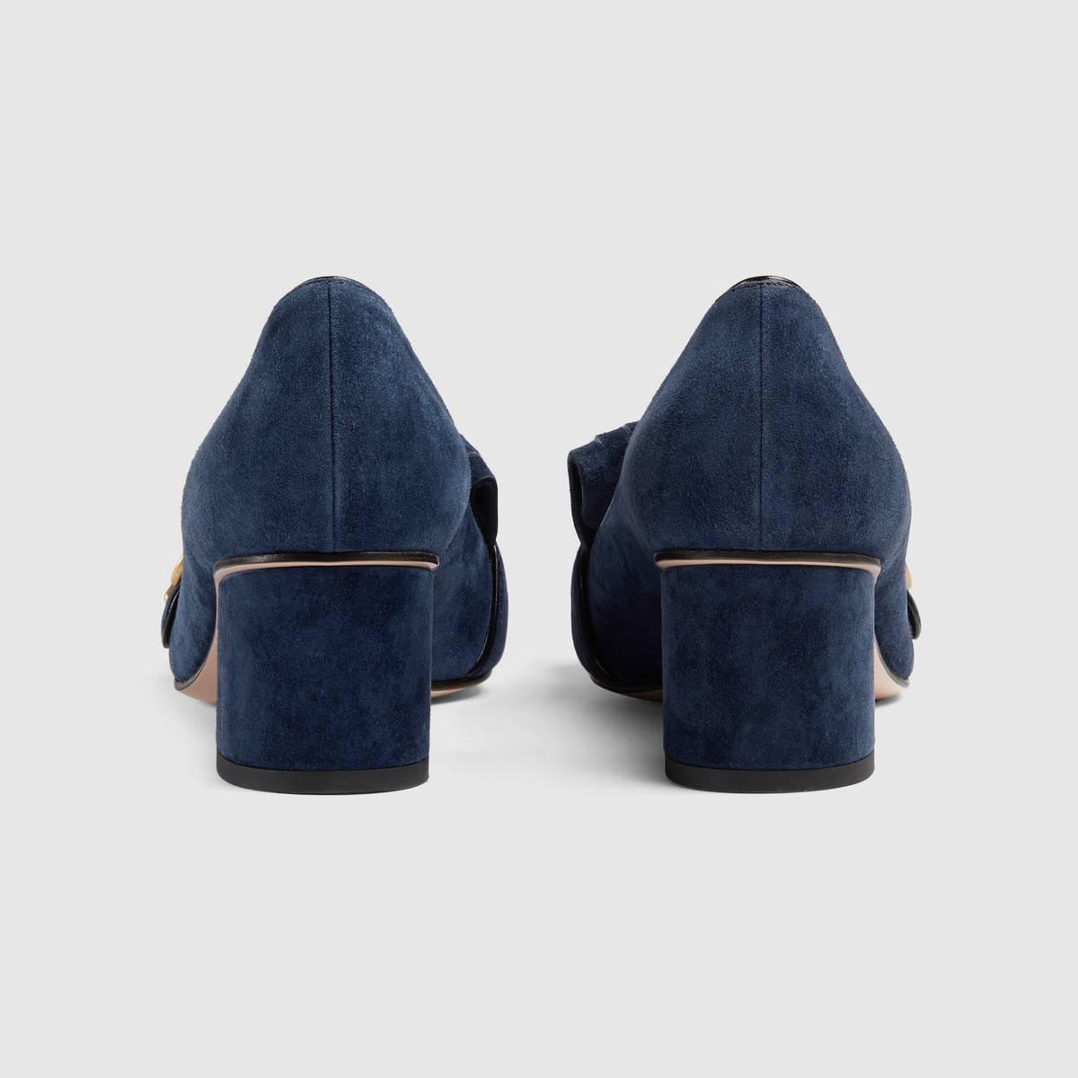 GUCCI グッチ ダブルGフリンジ付 レザーミッドヒールパンプス 408208 C2000 4140