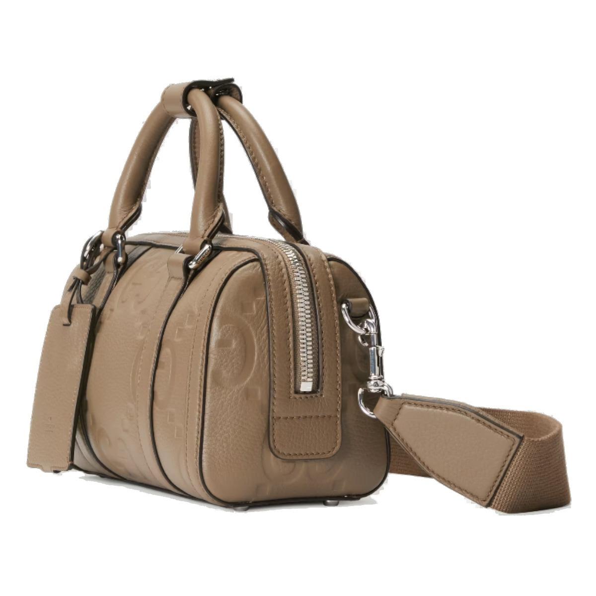 グッチ ジャンボGG レザー ミニ ダッフルバッグ 2WAY ハンドバッグ 725292 AABY7 1000