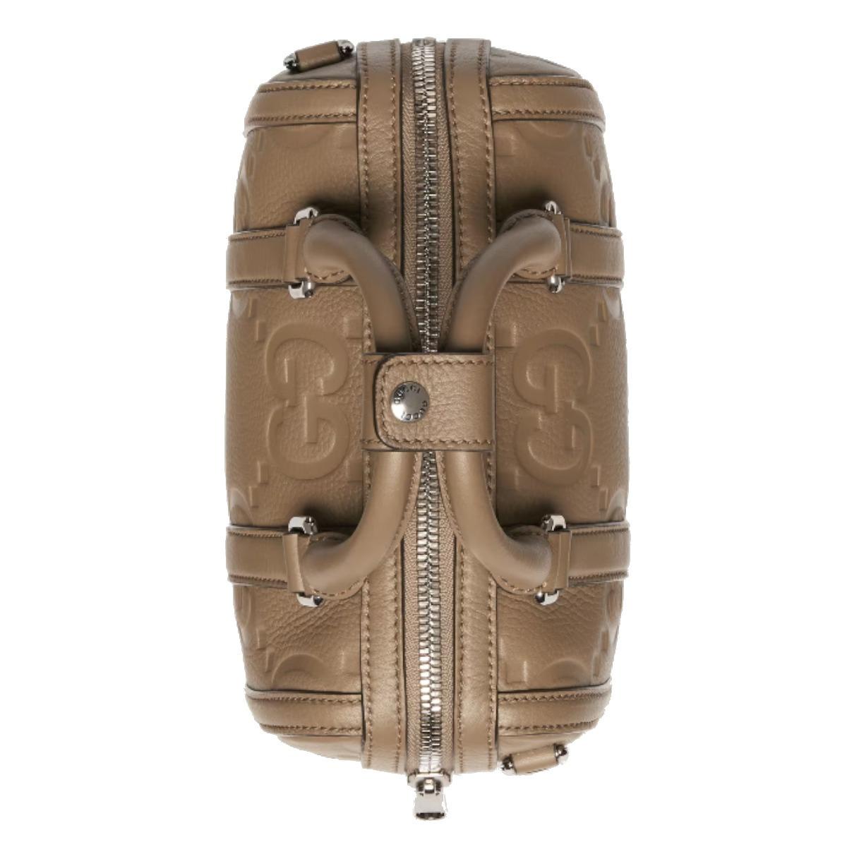 グッチ ジャンボGG レザー ミニ ダッフルバッグ 2WAY ハンドバッグ 725292 AABY7 1000