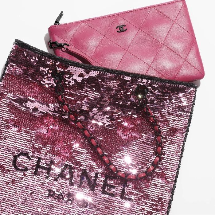 シャネル CHANEL スパンコールトートバッグ AS4856 B16494 NY079