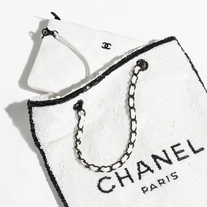 シャネル CHANEL スパンコールトートバッグ AS4856 B16494 NY081