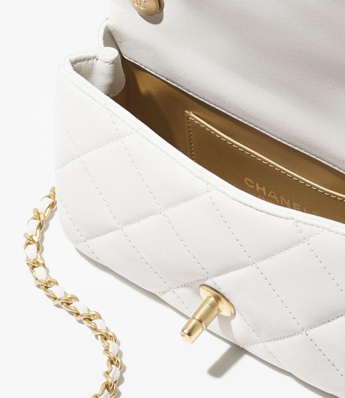 シャネル CHANEL パール ラムスキン ミニ フラップ バッグ AS4868 B16574 10601