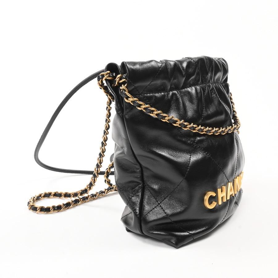シャネル CHANEL22ミニハンドバッグ ショルダーバッグ AS3980 ブラック レディース