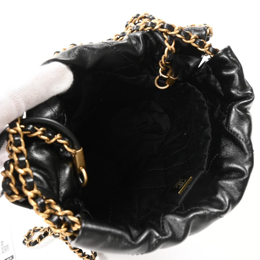 シャネル CHANEL22ミニハンドバッグ ショルダーバッグ AS3980 ブラック レディース