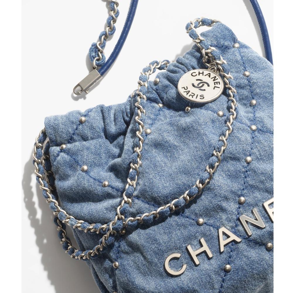 CHANEL シャネル22 ミニデニムショルダーバッグ ブルー AS3980 B16649 NY101