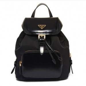 プラダ PRADA Re-Nylon ブラッシュドレザー バックパック リュック 1BZ074_R789_F0002_V_OOM