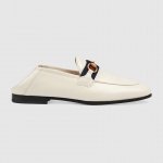 グッチ GUCCI ホースビットウェブ付き*クラシックローファーシューズ ホワイト 631619 CQXM0 9065