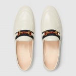 グッチ GUCCI ホースビットウェブ付き*クラシックローファーシューズ ホワイト 631619 CQXM0 9065