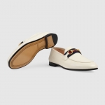 グッチ GUCCI ホースビットウェブ付き*クラシックローファーシューズ ホワイト 631619 CQXM0 9065