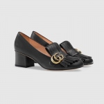 グッチ代引 GUCCI マーモント レザー ミッドヒールパンプス ブラック 408208 C9D00 1000