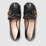 グッチ代引 GUCCI マーモント レザー ミッドヒールパンプス ブラック 408208 C9D00 1000