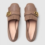 グッチ GUCCI マーモント レザー ミッドヒールパンプス トープ 408208 C9D00 2606
