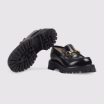 グッチ GUCCI レザー ラグソール 〔ホースビット〕ローファー 577236 DS800 1000