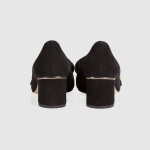 GUCCI グッチ ダブルGフリンジ付 レザーミッドヒールパンプス 408208 C2000 1000