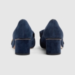 GUCCI グッチ ダブルGフリンジ付 レザーミッドヒールパンプス 408208 C2000 4140