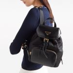 プラダ PRADA Re-Nylon ブラッシュドレザー バックパック リュック 1BZ074_R789_F0002_V_OOM