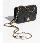 シャネル CHANEL パール ラムスキン ミニ フラップ バッグ AS4868 B16574 94305
