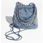 CHANEL シャネル22 ミニデニムショルダーバッグ ブルー AS3980 B16649 NY101