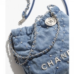 CHANEL シャネル22 ミニデニムショルダーバッグ ブルー AS3980 B16649 NY101