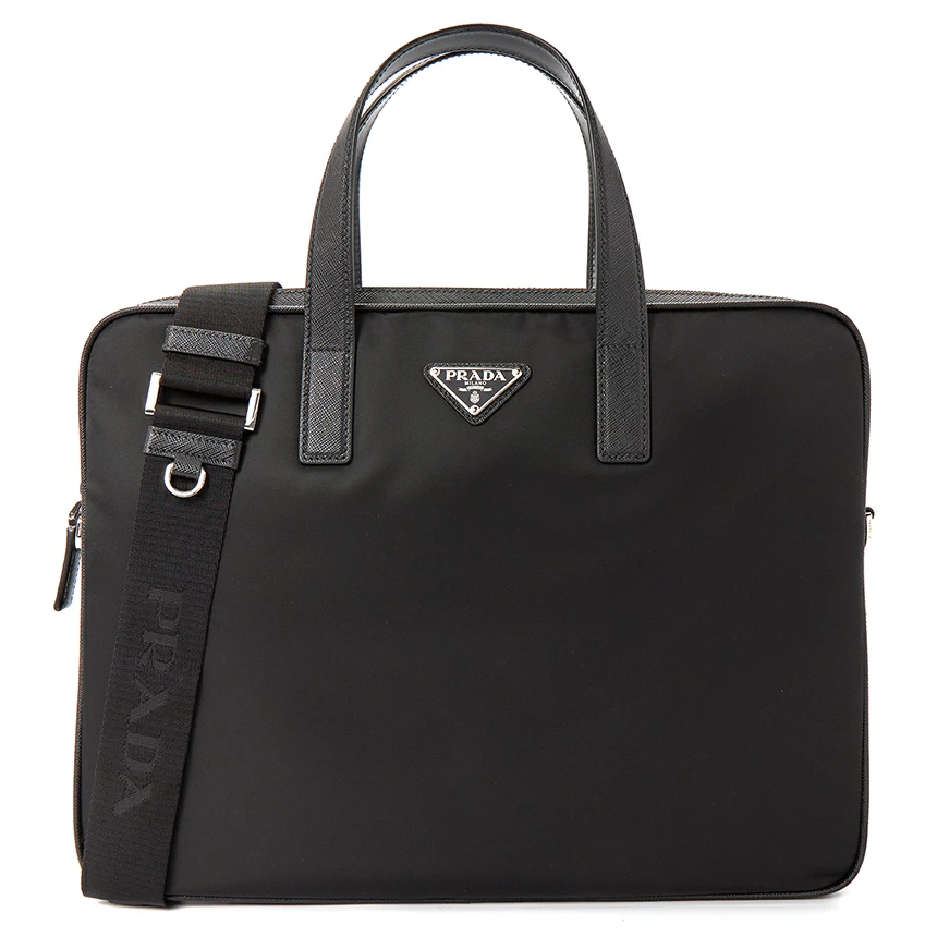 PRADA プラダ メンズ ブリーフケース ブラック ビジネスバッグ 2VE368 2DMH F0002 XOM
