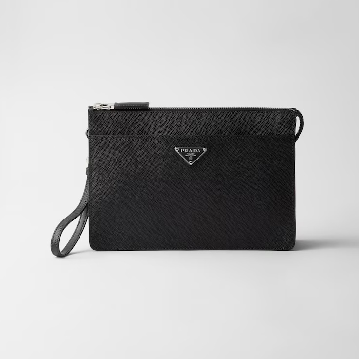 プラダ PRADA サフィアーノレザー ポーチ クラッチバッグ 2VF032_9Z2_F0002_V_OOI