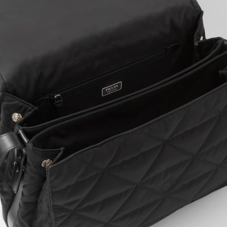 プラダ PRADA トップステッチ Re-Nylon ショルダーバッグ ブラック 2VD057_2DGW_F0002_V_OOO