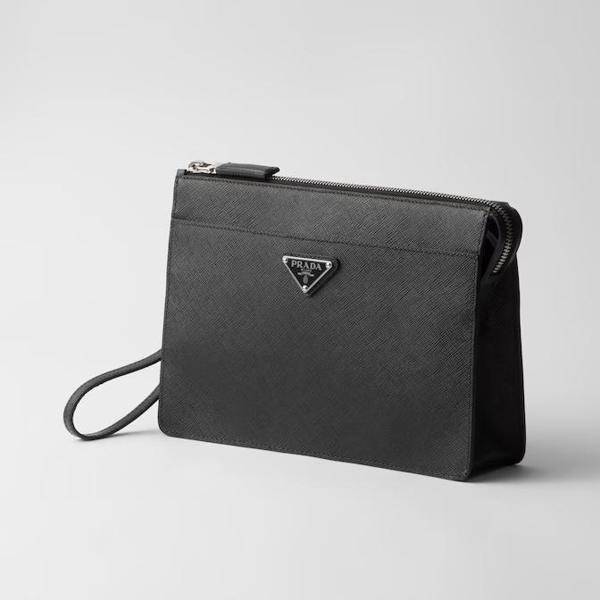 プラダ PRADA サフィアーノレザー ポーチ クラッチバッグ 2VF032_9Z2_F0002_V_OOI