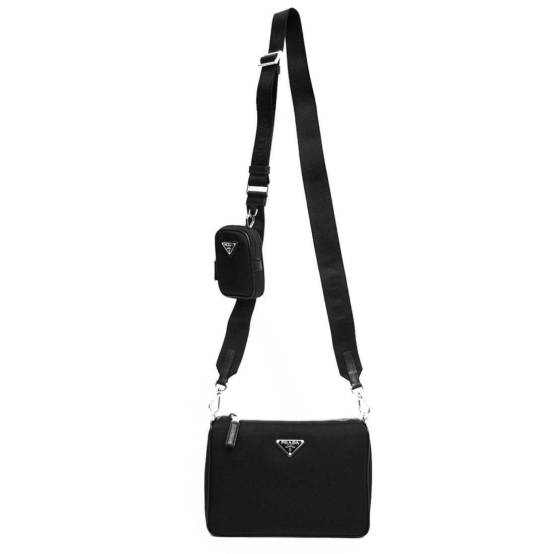 PRADA プラダ Re-Nylon サフィアーノレザーショルダーバッグ 2VH113 2DMH F0002