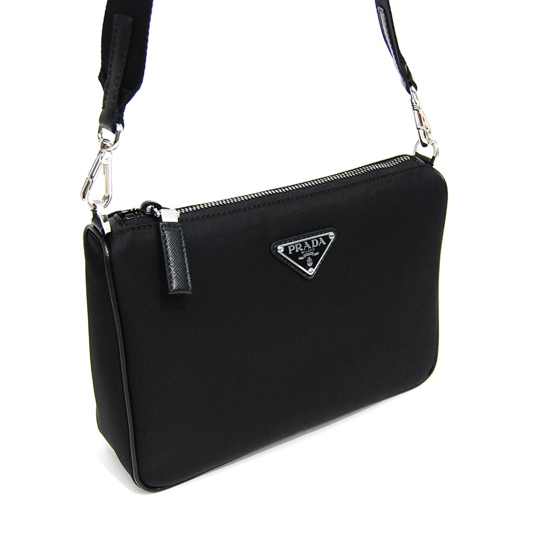PRADA プラダ Re-Nylon サフィアーノレザーショルダーバッグ 2VH113 2DMH F0002