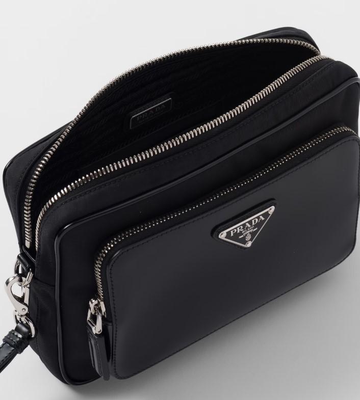 PRADA プラダ Re-Nylon xブラッシュドレザー ポーチ 2VF041_789_F0002_V_OOO