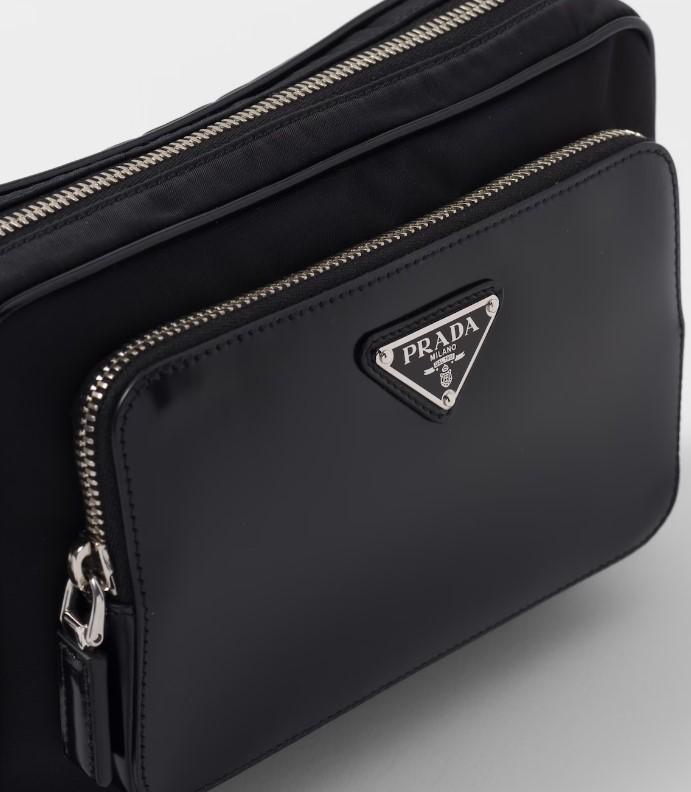 PRADA プラダ Re-Nylon xブラッシュドレザー ポーチ 2VF041_789_F0002_V_OOO