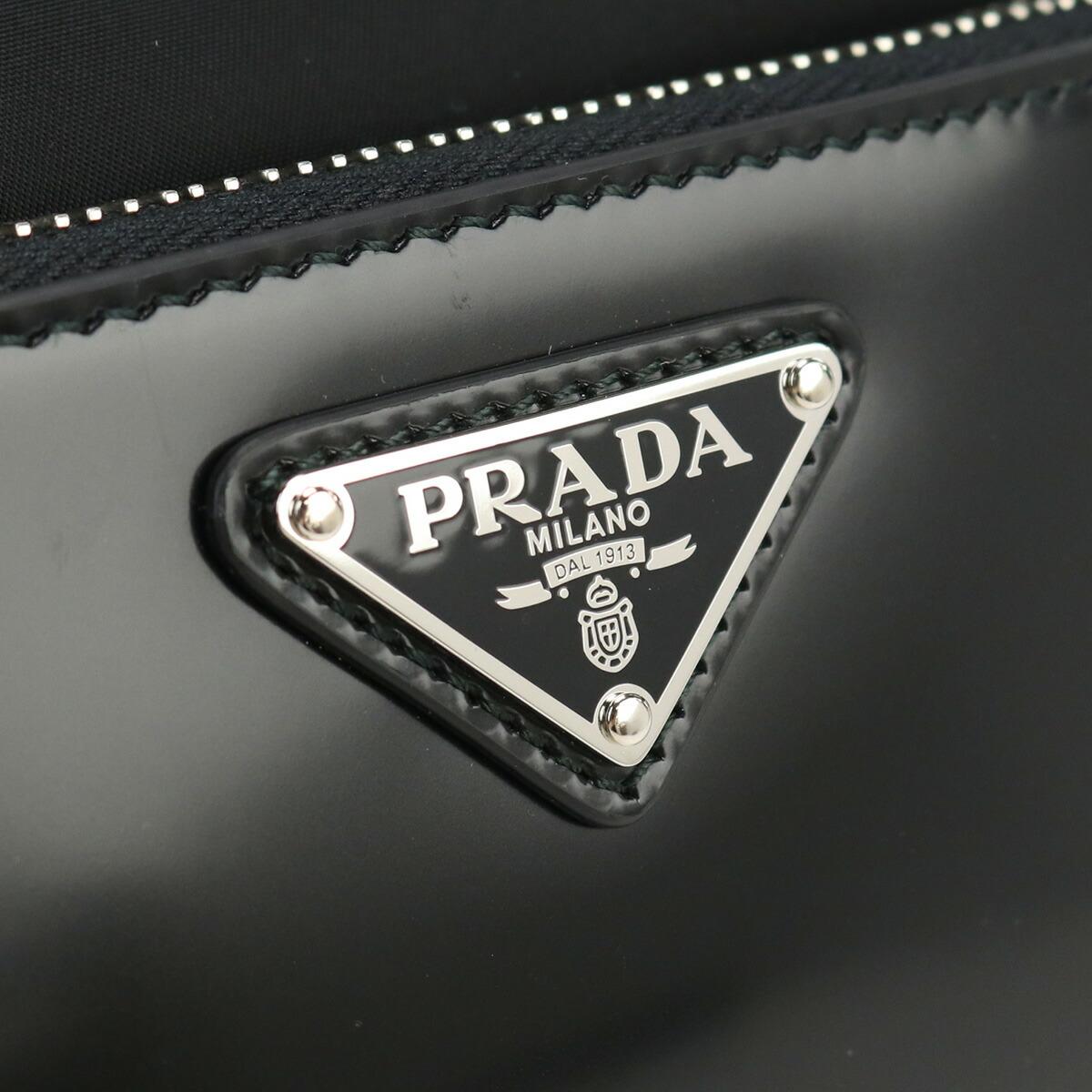 プラダ PRADA Re-Nylon xブラッシュドレザー ショルダーバッグ 2VH172 789 F0002 V OOT