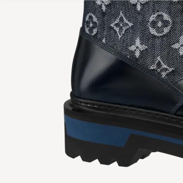 Louis Vuitton LVレンジャーアンクルブーツ デニム 紺 1A9HLK
