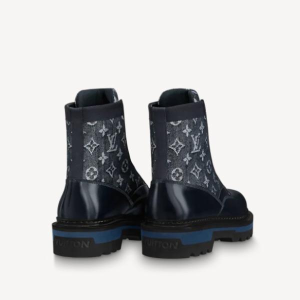 Louis Vuitton LVレンジャーアンクルブーツ デニム 紺 1A9HLK
