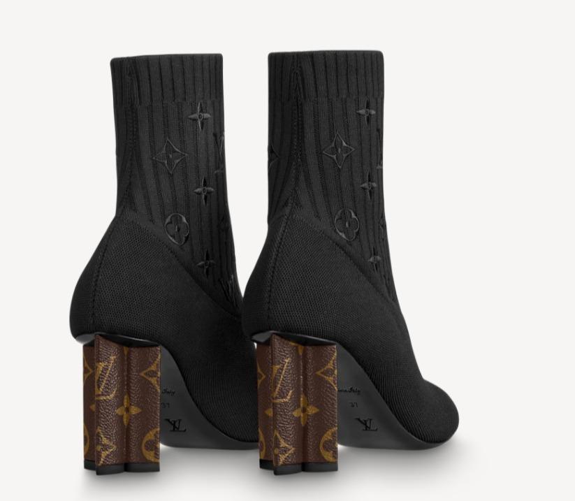 Louis Vuitton ストレッチ アンクルブーツ モノグラム ノワール 1A855A