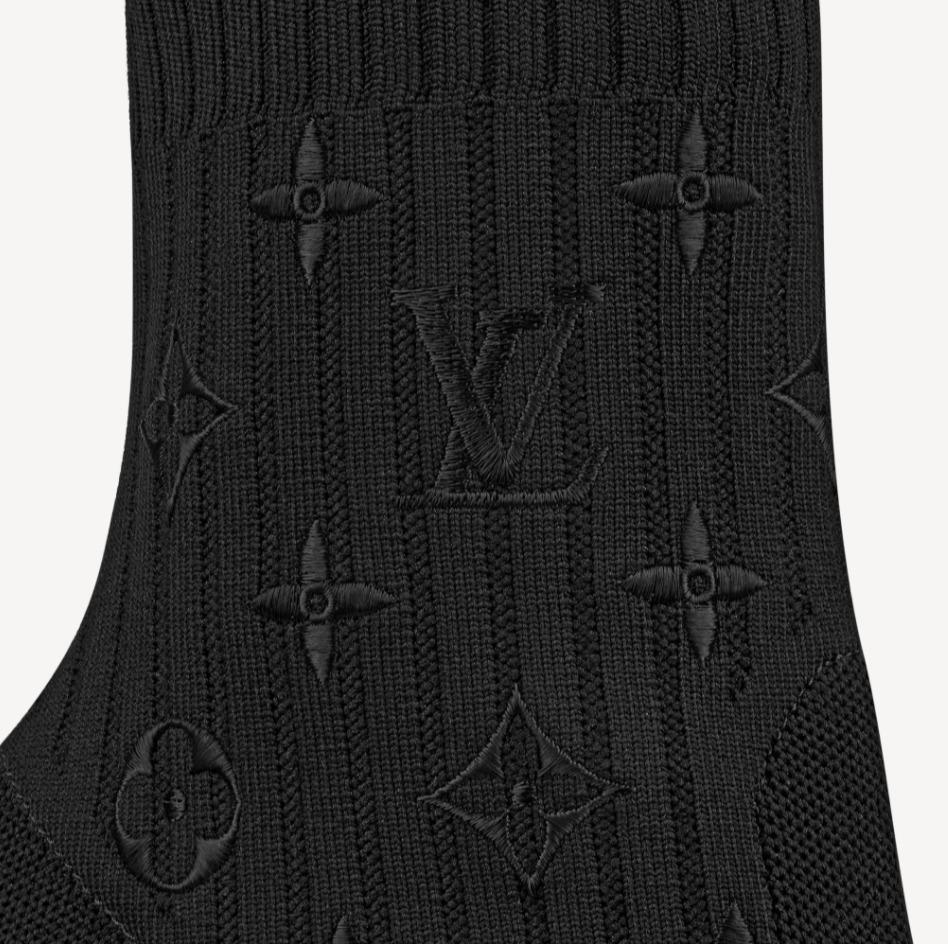 Louis Vuitton ストレッチ アンクルブーツ モノグラム ノワール 1A855A