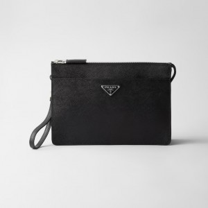 プラダ PRADA サフィアーノレザー ポーチ クラッチバッグ 2VF032_9Z2_F0002_V_OOI