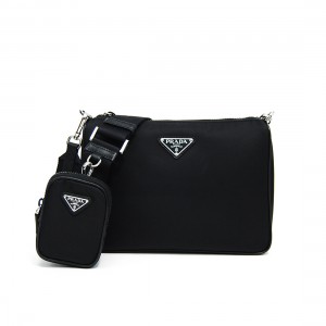 PRADA プラダ Re-Nylon サフィアーノレザーショルダーバッグ 2VH113 2DMH F0002