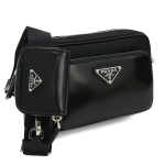 プラダ PRADA Re-Nylon xブラッシュドレザー ショルダーバッグ 2VH172 789 F0002 V OOT