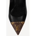 Louis Vuitton パンプス ヒール モノグラム 黒 スタッズ 1A8NA3