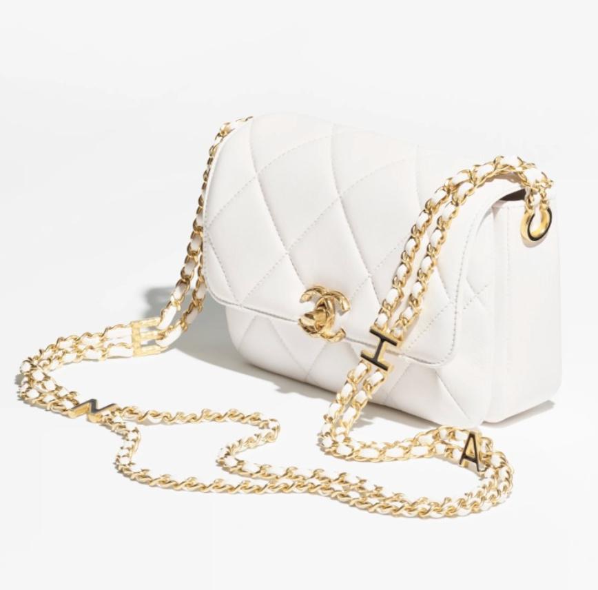 シャネル CHANEL ラムスキン ミニ フラップバッグ ホワイト AS4862 B16572 10601