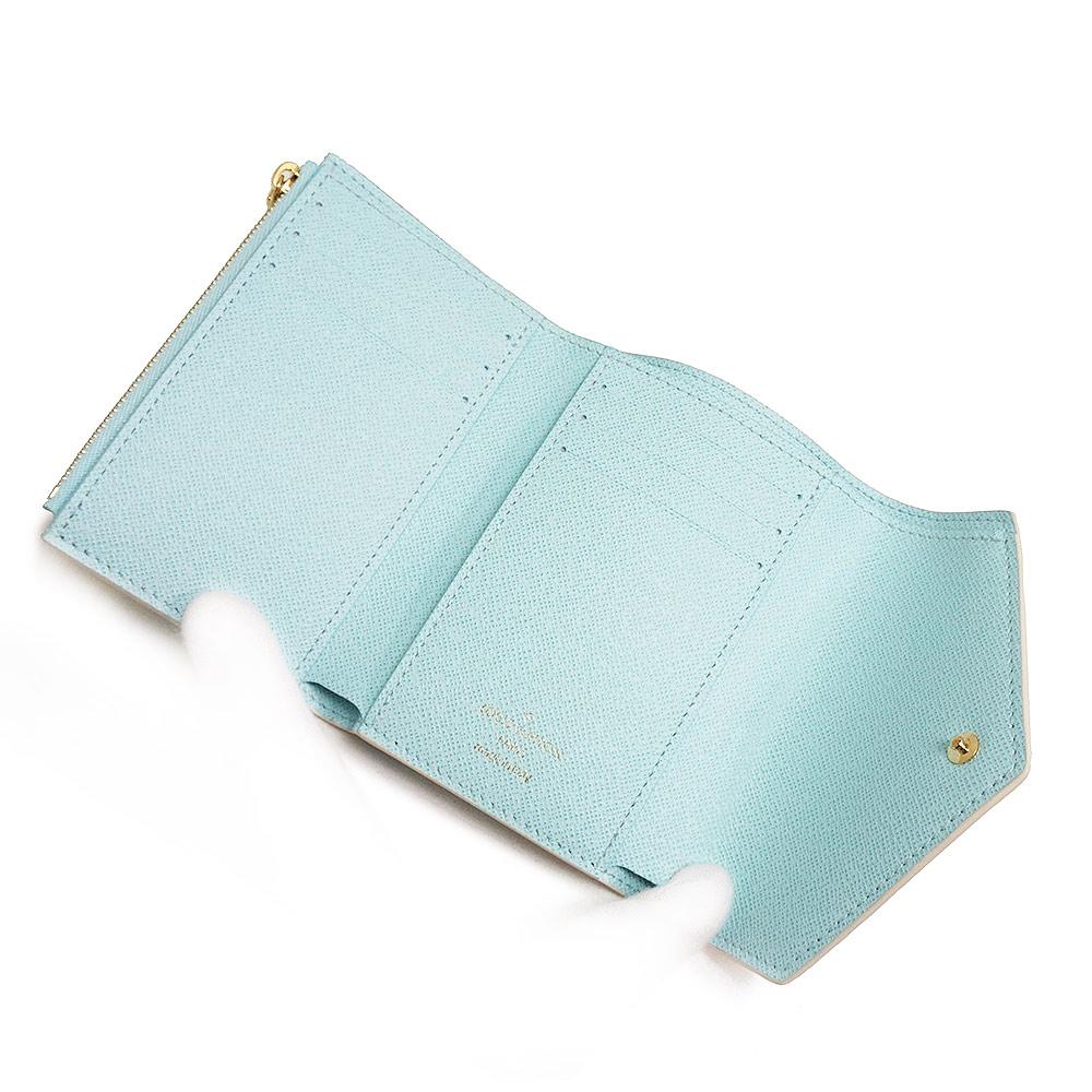 ルイ ヴィトン ポルトフォイユ ヴィクトリーヌ バイ ザ プール カプセル コレクション コンパクト 三つ折り財布 モノグラム グラデーションブルー M80387