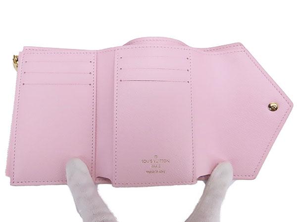 ルイヴィトン モノグラム ジャイアント　ポルトフォイユ ヴィクトリーヌ カプセル･コレクション　三つ折り財布　コンパクト財布 ローズクレール M80388