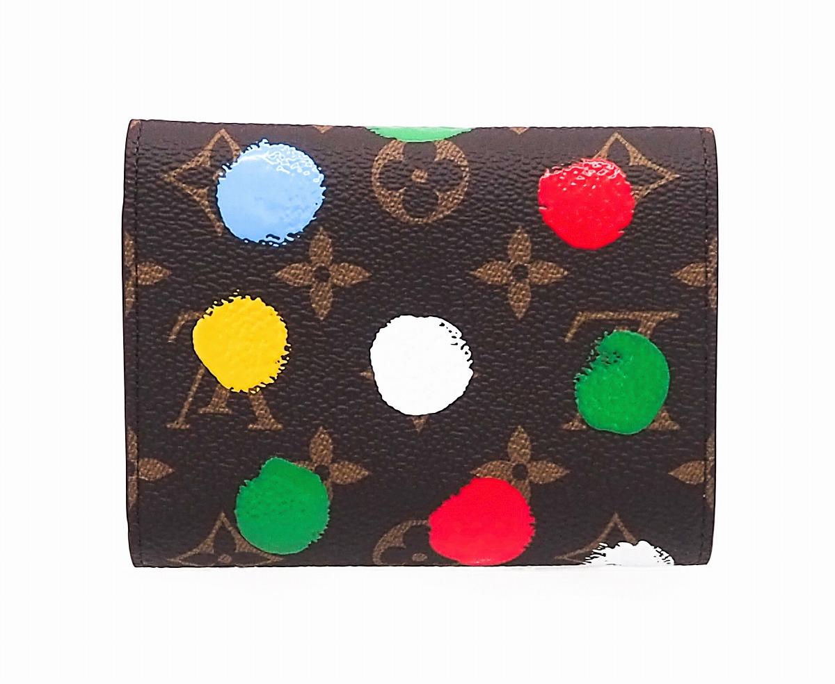 ルイ ヴィトン  LV×YK ポルトフォイユ･ヴィクトリーヌ ペインティッド ドット モノグラム･キャンバス 三つ折り財布 草間彌生 M81865